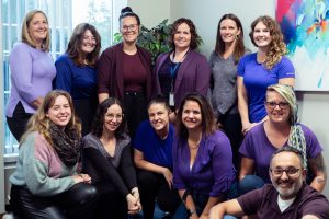 Group photo for Purple Shirt Day